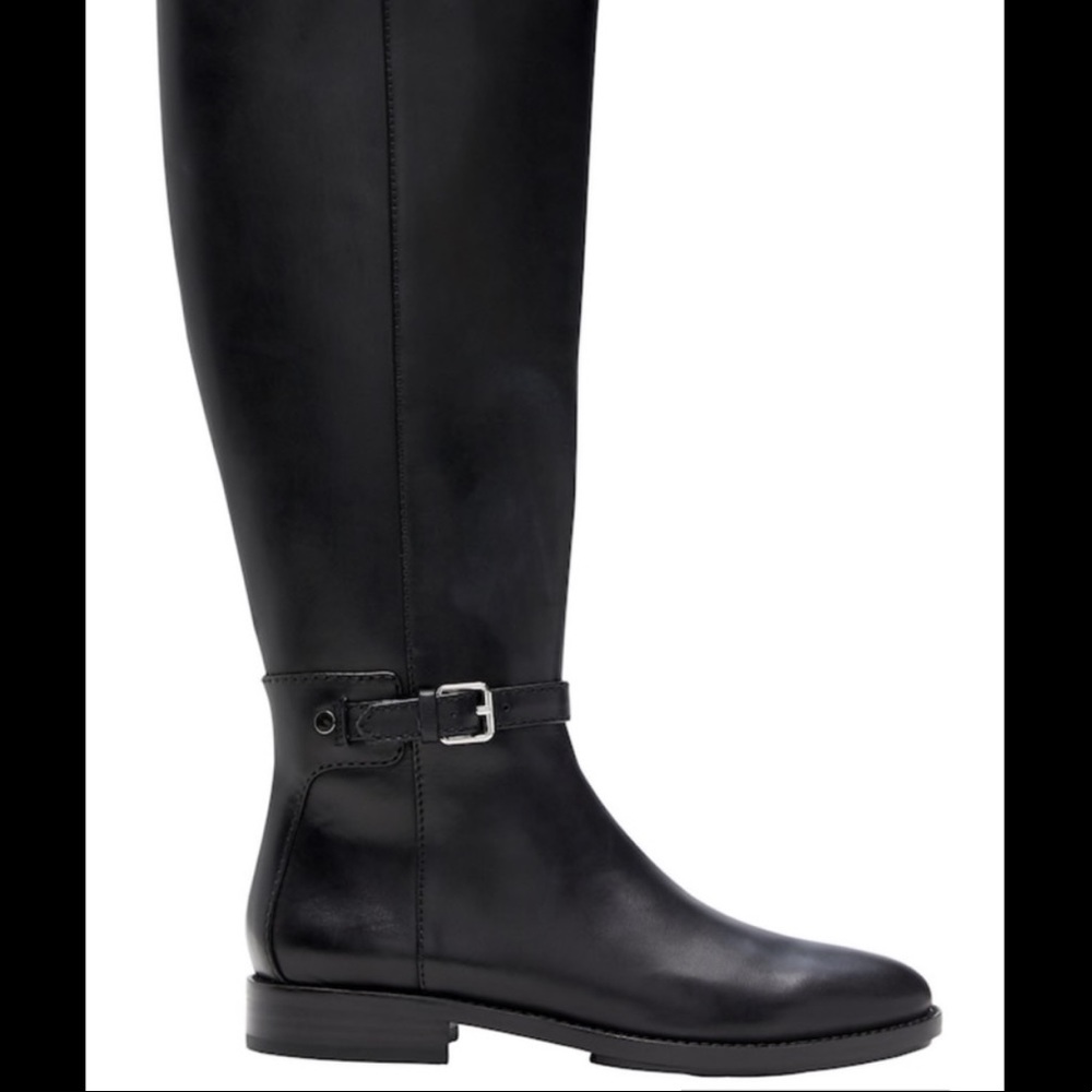 Banana‎ Republic Black Riding Boots 8.5 - Picture 4 of 7